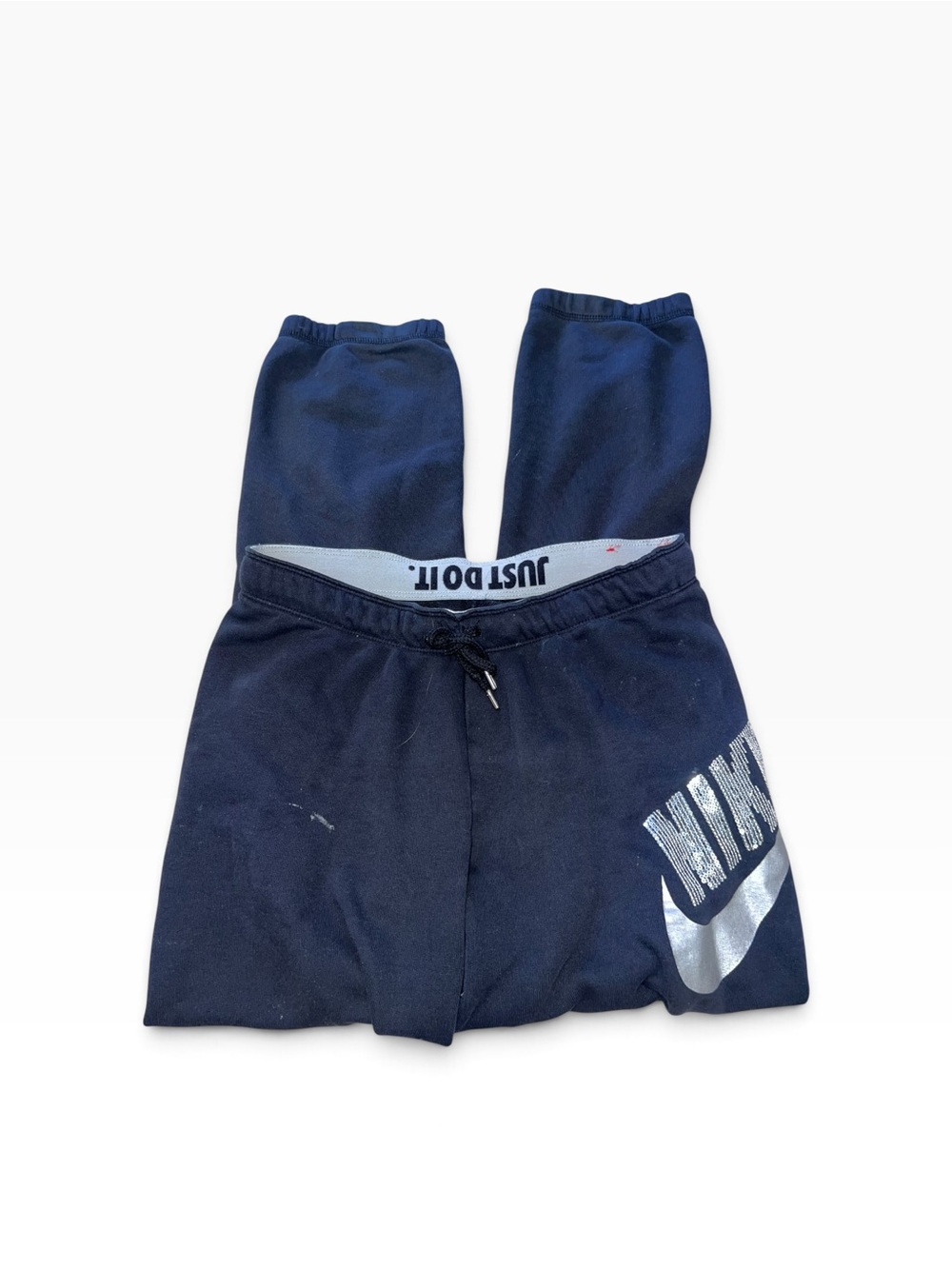 Nike Black Sweat Joggers with Silver Swoosh
